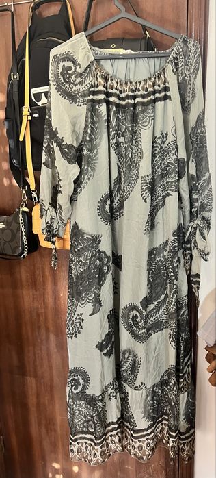 Vestido longo estampado