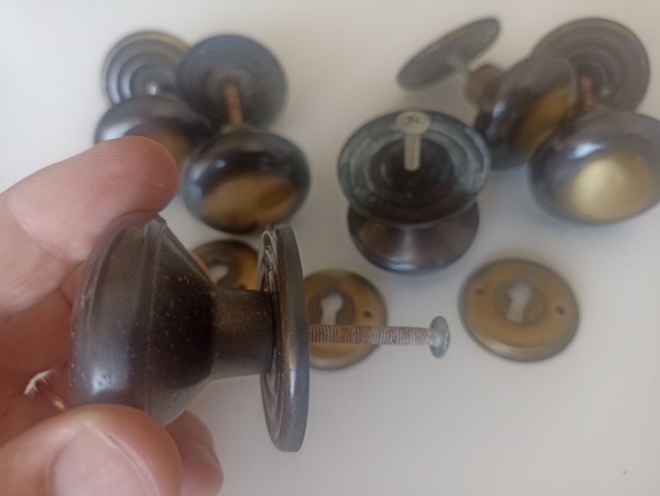 6 puxadores de armário de cor bronze