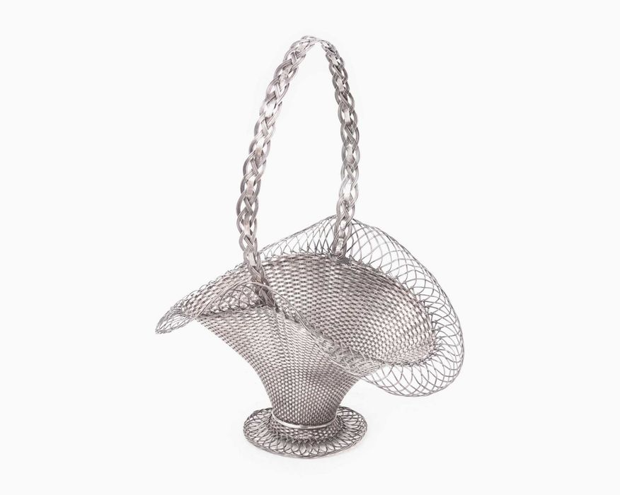 Conjunto de doze colheres de chá e concha de açúcar em prata