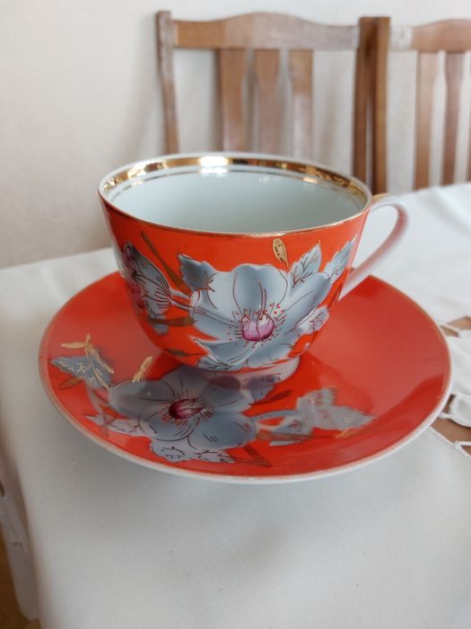 Колекційний комплект Мальва Баранівка велика чашка і тарілка