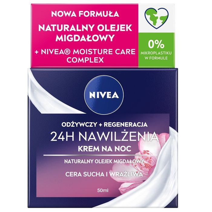 Nivea  odżywczy krem na noc cera sucha i wrażliwa 50ml