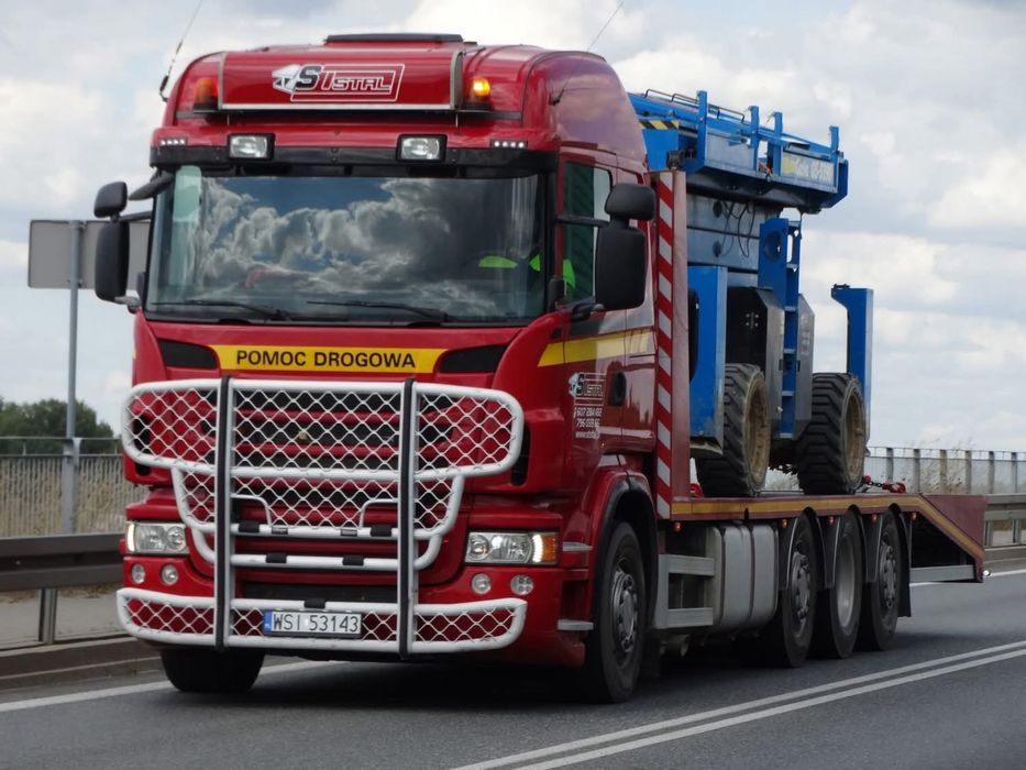 Najazd pomoc drogowa Scania