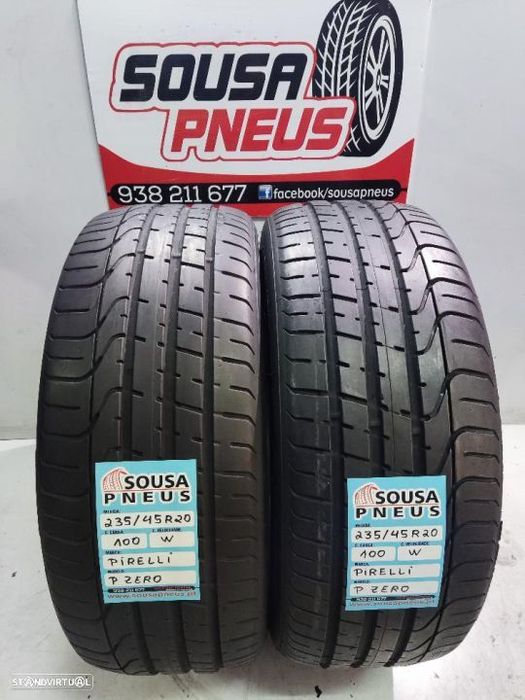 2 pneus semi novos 235-45r20 pirelli - oferta dos portes