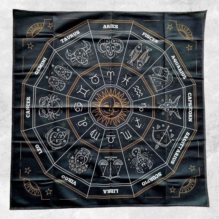Tarot Cloth "Zodiac and Astrological Signs"