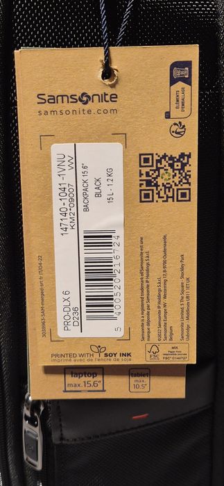 Plecak Samsonite PRO-DLX 6 czarny backpack 15.6 "