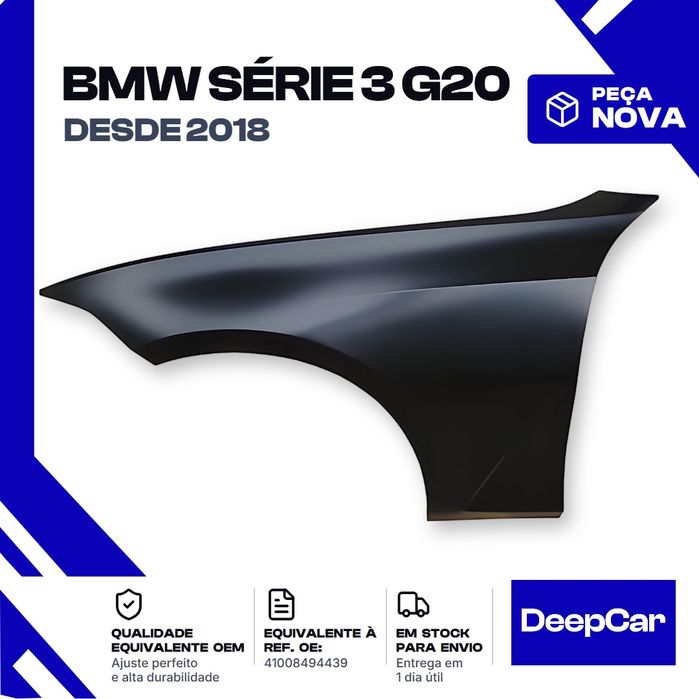 Guarda-lamas BMW Série 3 G20 41008494439 Frente Esquerdo (2018 em diante) Peça Nova