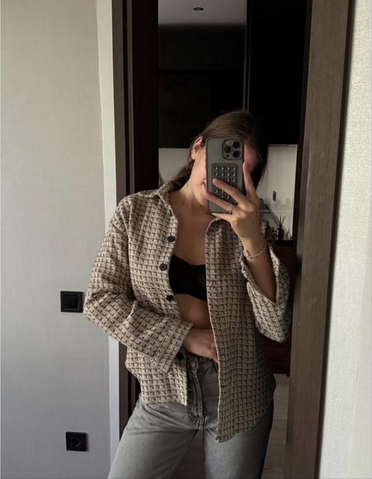 Zara топ і Твідова сорочка