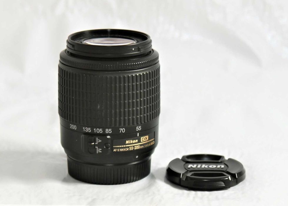 Lente Nikon AF-S 55-200mm objetiva em boas condições
