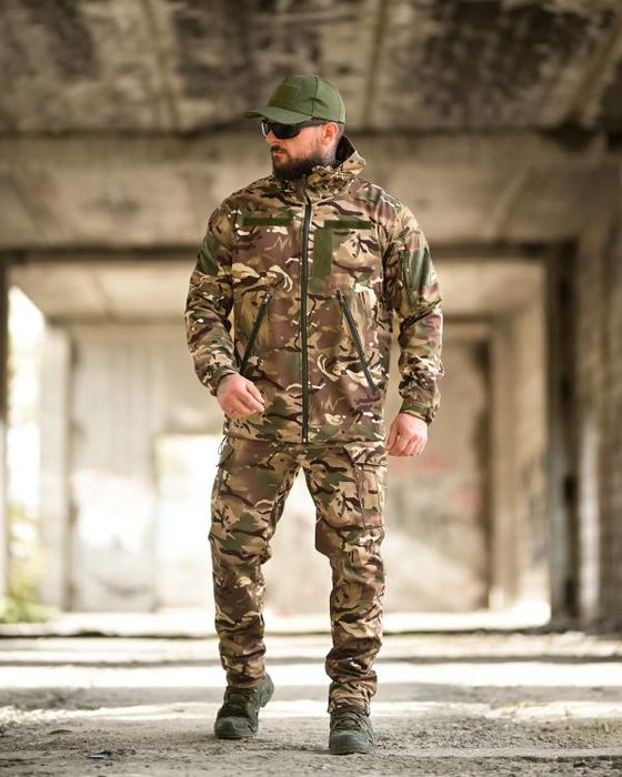 Костюм СОФТШЕЛЛ Тактический Мультикам DEMENT! Костюм Тактичний МУЛЬТИКАМ SoftShell на ФЛІСІ! Костюм Вологозахисний Куртка + Штани! Розміри S-2XL!