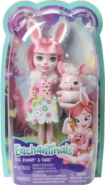 Enchantimals. Fxm73 Lalka Bree Bunny + Twist. Nowy Produkt