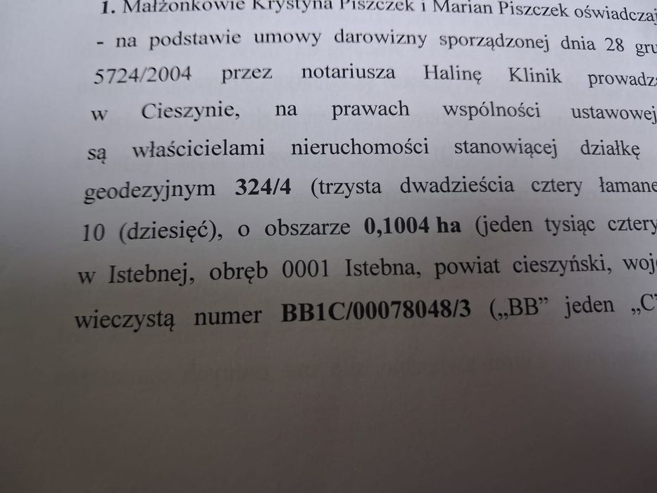 Działka budowlana w Istebnej