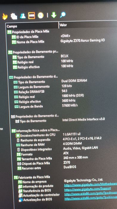 i7 8700K + Z370 AORUS GAMING K3 + 16 GB DDR4