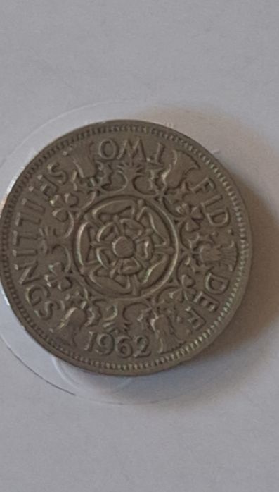 Moeda inglesa de dois shillings de 1962