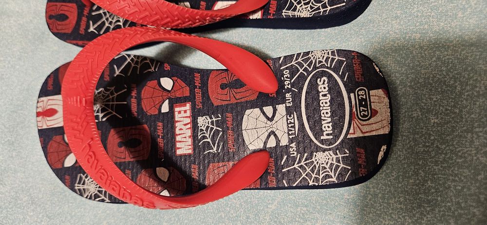 Chinelos criança marca Havaianas originais Homem Aranha tamanho 29-30