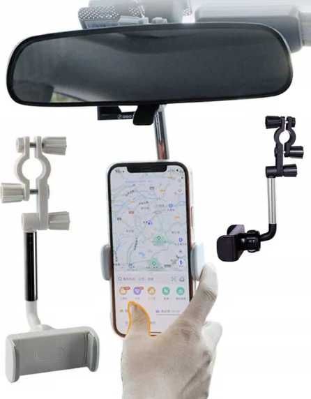 Uchwyt Samochodowy Na Telefon Wsteczne Lusterko 360 stopni