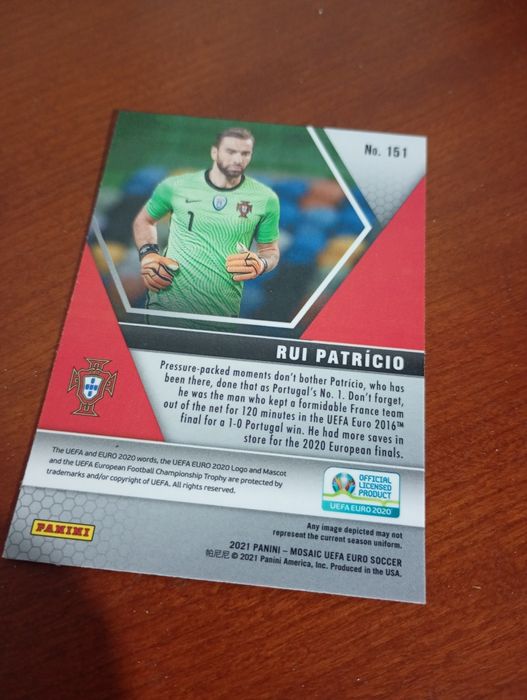 Portugal Panini Trincão Cancelo Podence Patricío Euro 2020