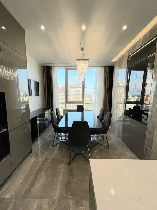 Апартаменты люкс, вид на Днепр с 22эт, панорамные окна!