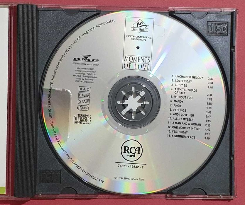 CD - Moments of Love - Instrumental Version