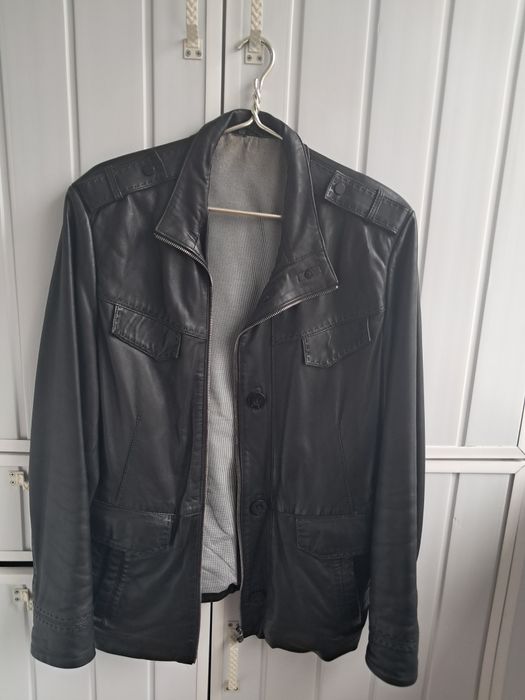 Мужская кожаная куртка   XL