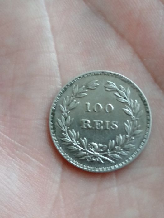 Moeda 100 Reis 1854 Prata
