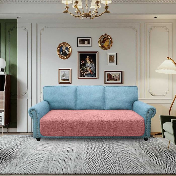 Narzuta na sofę  3osobową, różowa 170x80cm