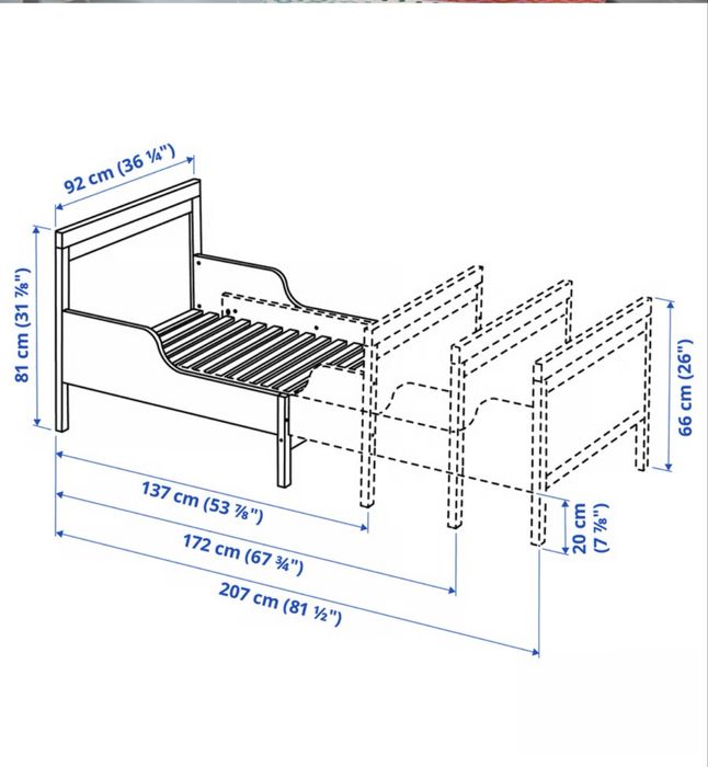 Cama extensivel para criança