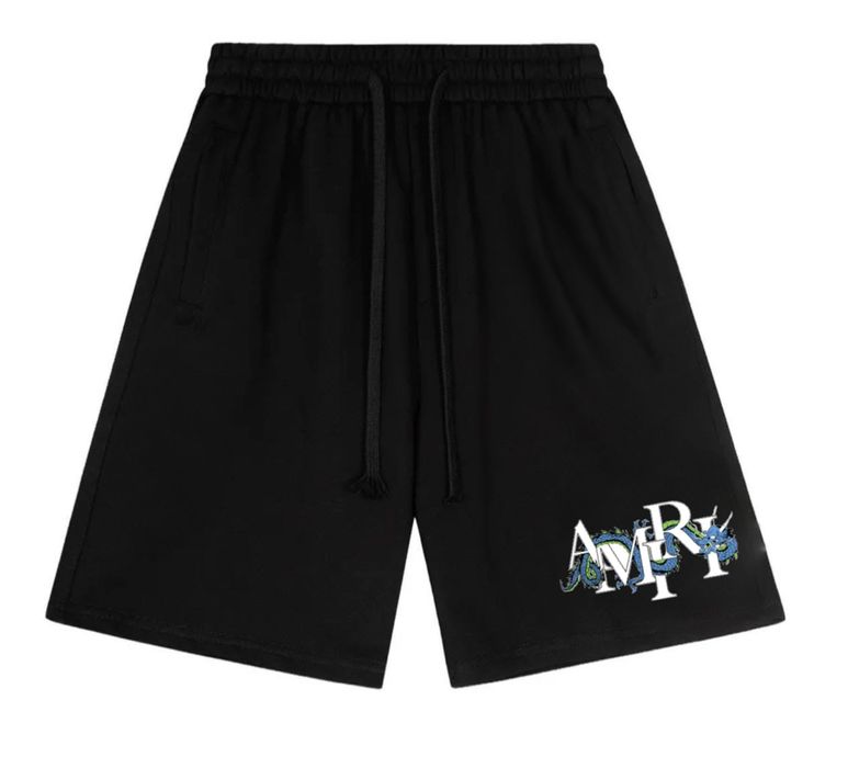 Спортивные шорты Amiri Logo унисекс черные Амири Новые модели на лето