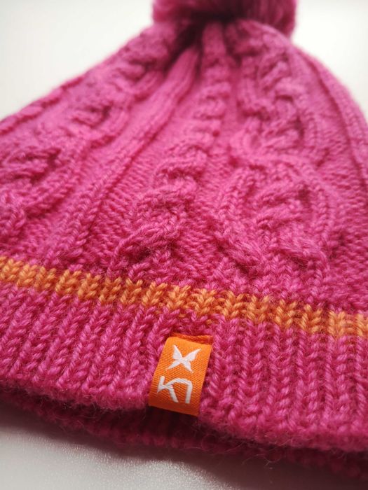Kari Traa wełniana czapka z pomponem 100% wool r. uniwersalny