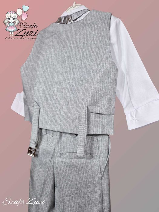 Elegancki komplet garniturowy, popiel, 80, 92, 98