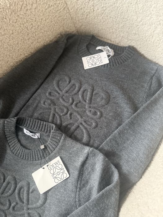 Сірий светр кофта Loewe сірий XS S M лоаве