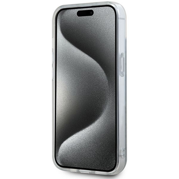 Etui DKNY IML Mono i Stripe MagSafe na iPhone 15 / 14 / 13 - niebieskie