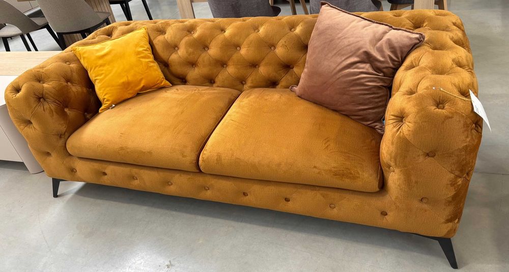 Sofá 2 Lugares | 1 unidade amarelo torrado 185x100 cm