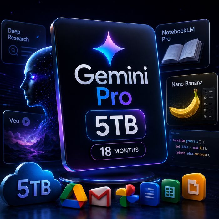 Gemini Pro 5TB 18 месяцев | Подписка Google AI