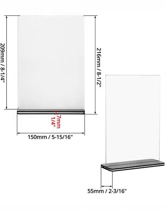 Ekspozytor Prezenter Na Stół A5 Menu Do Restauracji Sklepu 3 Sztuki