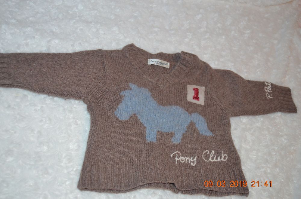 camisola lã 1 ano, bombazine saia e calçoes - petit patapon