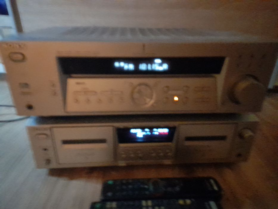 Zestaw Sony amplituner że wzmacniaczem plus dwukaseciak