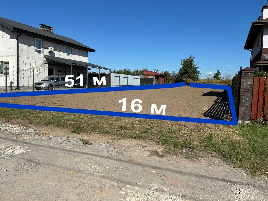 Продаж ділянки 8 соток в с.Тарасівка, вул.Б.Хмельницького під забудову