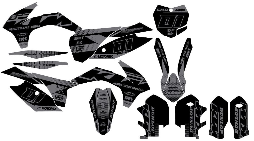 Kit autocolantes KTM EXC SX 2011 15