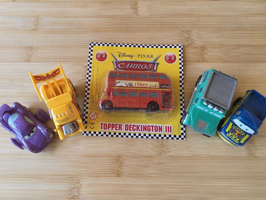 Lote de 5 carros Pixar CARS | Funny Mater Hot Rod entre outras