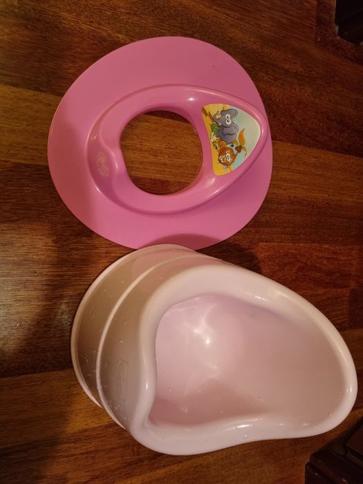 Różowy nocnik Chicco, podkładka na sedes