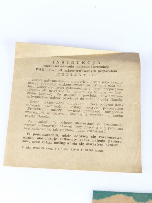 WSK M06B3 – komplet oryginalnych dokumentów i instrukcji