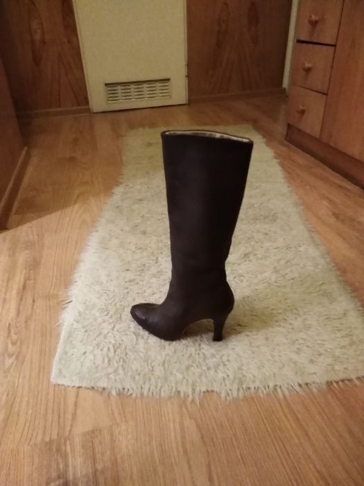 kozaczki damskie ze skóry przejściowe nowe