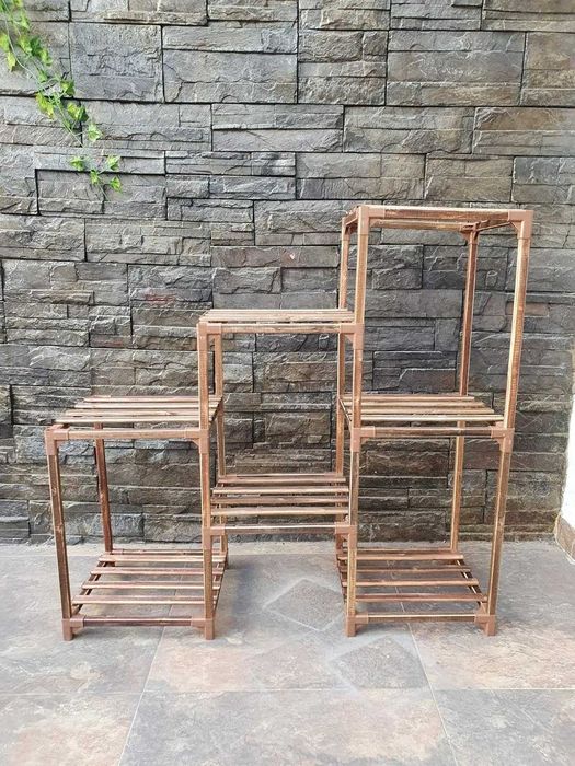 Kwietnik drewniany z 7 półkami na kwiaty rośliny do domu na taras