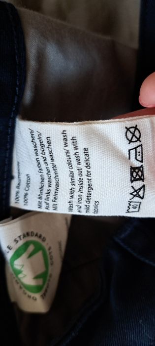 Spodnie bawełniane, granatowe r.48