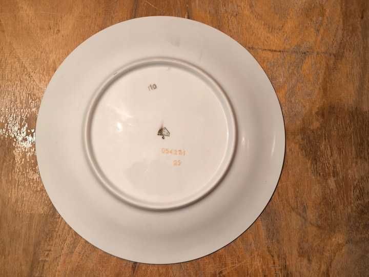 Talerz płaski obiadowy Porcelana Chodzież PRL