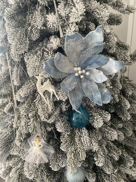 Квіти на ялинку, прикраси на ялинку