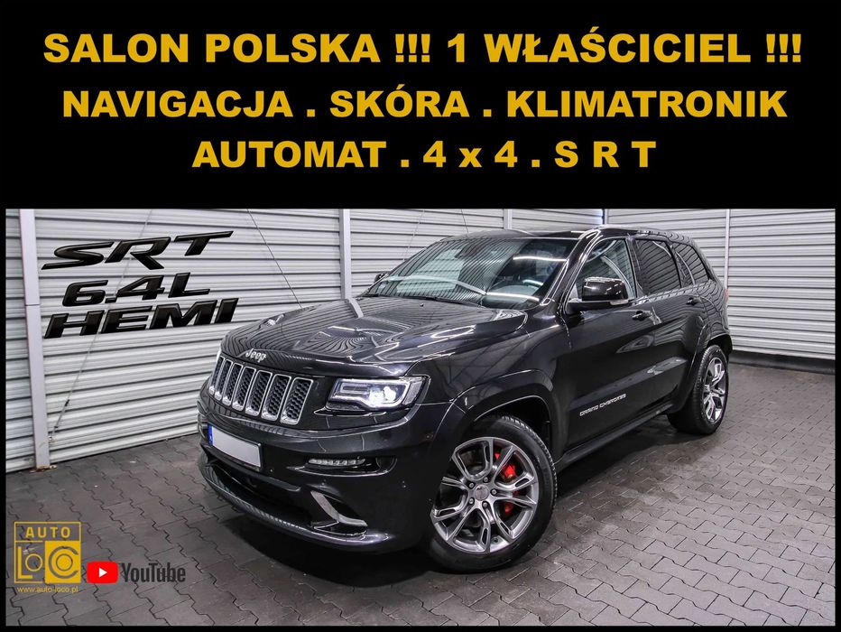 Jeep Grand Cherokee Salon POLSKA + 1 Właściciel + Navi + Skóra = Brutto VAT 23%