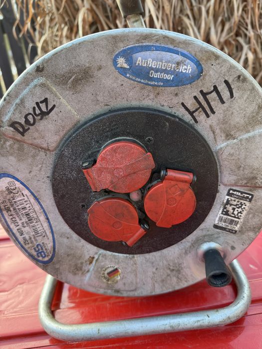 Przedłużacz bębnowy 25m as-Schwabe IP44 budowlany 230V