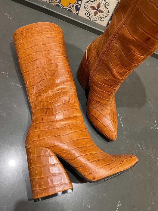 Сапожки зимові шкіряні ручна робота, розмір 37. Зимние кожанные сапоги