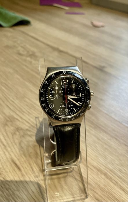 Zegarek Swatch Irony Chrono YCS506 Grape Red - piękny